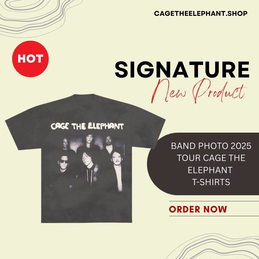 Band Photo 2025 Tour PM2702 Cage The Elephant T-Shirts